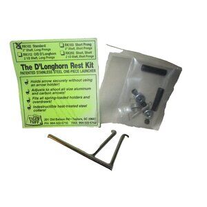 The D'Longhorn Arrow Rest Kit RK102 Stainless Steel Made in USA